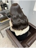 イメチェンハッシュカットフルバング似合わせレッドブラウン
