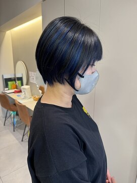 クレーチェ(CRECE) 《畑中結衣》アンブレラカラー/ブルーカラー/ショートボブ