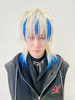 レコ 渋谷(LECO)&nbsp;ホワイト×ブルー×シャギーマレット