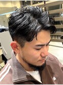☆フェザーパーマ×ビジネスツーブロック刈り上げショート