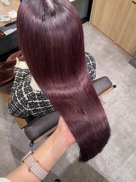 テラスヘア 新潟駅南(TERRACE hair) 【髪質改善艶カラー】チェリーピンク