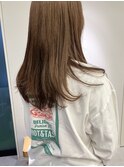 ブリーチ無しの艶感ベージュヘア♪/顔周りレイヤー/ロング