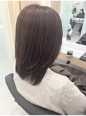 イメチェンホワイトブロンド外ハネボブ美髪ワイドバング韓国黒髪