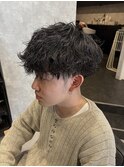 波巻きスパイラルパーマ/メンズマッシュ/刈り上げ