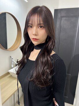 ビビバイベル(BiVi by BHEL) 桑名ロングレイヤーカットロングヘアピンクブラウンカラー韓国