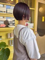 ヒントステーション(HINTSTATION)&nbsp;〈浅草 半個室〉ミニボブ/ブリーチありラベンダー