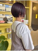 〈浅草 半個室〉ミニボブ/ブリーチありラベンダー