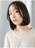 髪質改善モカブラウン大人美人ボブディs古河20代30代40代