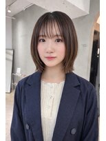 ローレン(LOREN) 黒髪/ボブルフ/ネビージュ/小顔/ワンレン/栄/髪質改善/前髪