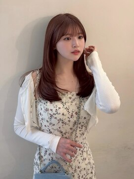 ヌイ 横浜(nui) イメチェンピンクベージュ前髪