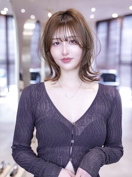 ハバナ 渋谷(HAVANA) 顔周りくびれレイヤーボブ/ミルクグレージュ/髪質改善