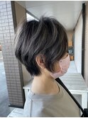 大人ショート ハイライト/20代/30代/40代/脱白髪染め