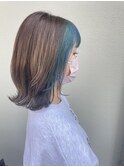 レイヤーボブ×インナーブルー