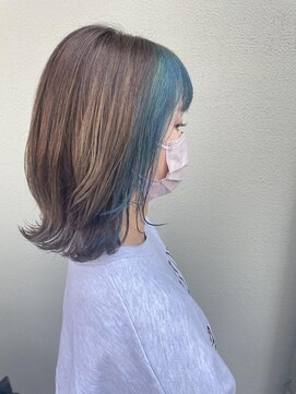 ラソ バルコ(LAZO barco) レイヤーボブ×インナーブルー