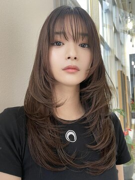 ミンクス渋谷スマートサロン(MINX shibuya smart salon) ロングレイヤー 大人ガーリーチョコレートモードプリカール