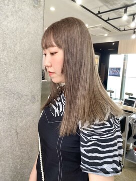 アジールヘア 北千住駅西口店(agir hair) スモーキーベージュダブルカラー透明感カラーケアブリーチ北千住