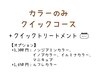 【カラーのみクイックコース】艶髪カラー+ピュアtr＋クイックtr