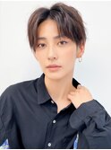 30代40代メンズビジネスナチュラルブラウン爽やかツーブロ