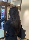 オリーブグレージュ×縮毛矯正