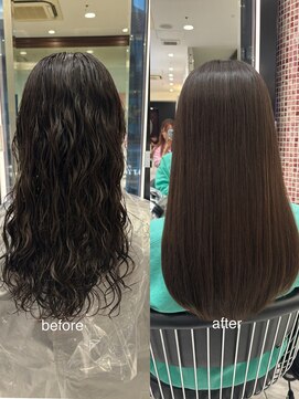 パーマ落としラボ アピッシュ 銀座(apish) パーマ落とし髪質改善髪質矯正髪質改善トリートメント