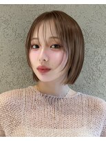 サンド 名古屋(sand)&nbsp;ホワイトグレージュミニウルフデジタルパーマチェリーブラウン