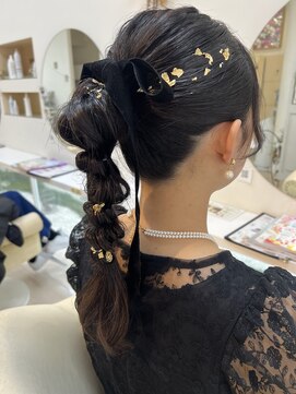 エミュ 天文館店(eMu) 編みおろしポニーテル ☆