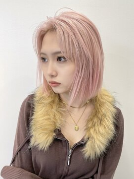 サンク 原宿 表参道(cinq) 切りっぱなしボブ長めボブナチュラルボブ結べるボブ前下がりボブ