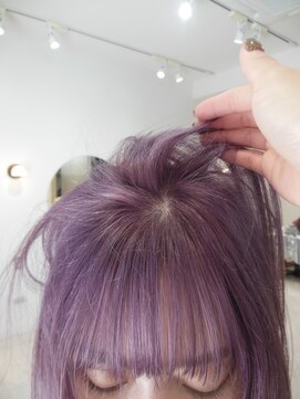 スタン 渋谷(Stam) パープル/ラベンダー/ダブルカラー/透明感/韓国/Y