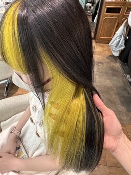 ミラシィ 稲毛(Mirashy) 推しカラー×イエローカラー×インナーカラー