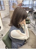 ラベンダーブラウンレイヤーミディアム本厚木