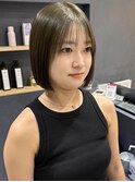 花田/オリーブグレージュブリーチなしダブルカラー韓国下北沢