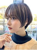 30代40代大人女性/前髪ありショートボブ/ショートヘア/髪質改善