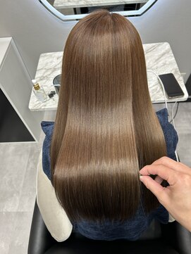 ピリオド 松阪(Period.) ロングヘアーミルクティベージュ髪質改善 松阪美容室