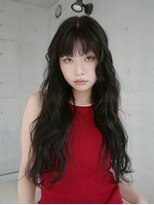 ヘアサロン ガリカ 表参道(hair salon Gallica)&nbsp;＜hyuga＞暗髪×重めバング×くせ毛風ロングパーマ