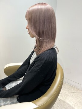 ラキング ギンザ トウキョウ(LAKING GINZA) ピンクベージュ/アンブレラカラー/クールショート/前髪/銀座