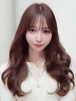 アリー 原宿 表参道(ALLY)&nbsp;髪質改善ブリーチなしカラー艶ピンクブラウンロング