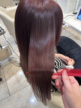 ケンジ 平塚 アネッタ(KENJE annetta) 【ワンカラー】艶髪ワインレッド