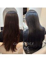 カラフクオカ 薬院駅前(Cara FUKUOKA)&nbsp;ダークグレージュ&レイヤーカット★福岡暗髪カラー