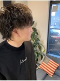 【EIGHT金沢】お客様スタイル_デザインカラー_マッシュウルフ