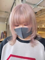 ベレーザ 渋谷(BELEZA)&nbsp;ba508ハイトーンバレイヤージュ金髪ボブロブヘア小顔Aラインボブ