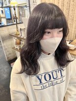 トロニー(TLONY)&nbsp;パープルカラー　顔まわりレイヤー　stylist/miaki