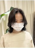 くびれヘア/ヨシンモリ/韓国ヘア/ミディアムヘア/新宿三丁目