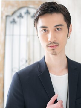 グルーミングサロン バーバー キャッスル 北浦和西口(Grooming salon Barber Castle) ジェントルな暗髪うるツヤ七三オールバックショートS北浦和