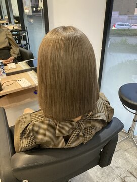 ラフ 難波店(LAFF) #黒髪#ボブルフ#ネビージュ#小顔#ワンレン