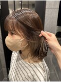 #明るめベージュ #くびれセミディ