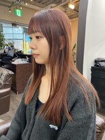 ヘアーサロン アウラ(hair salon aura)&nbsp;【aura】小顔カット/チェリーピンク/顔まわりレイヤー