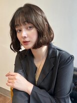 ユーフォリア 青山(Euphoria)&nbsp;20代30代透明感暗髪アッシュブルーグレージュ丸みボブ