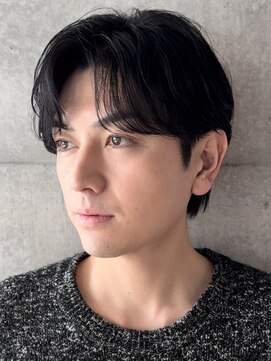 ブルニール 心斎橋(BLEUNIR) ニュアンスパーマ　韓国　センターパート　30代　シースルー