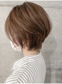 ナチュラルハイライト×ハンサムショート