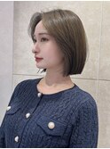 タッセルボブ×オリーブベージュ